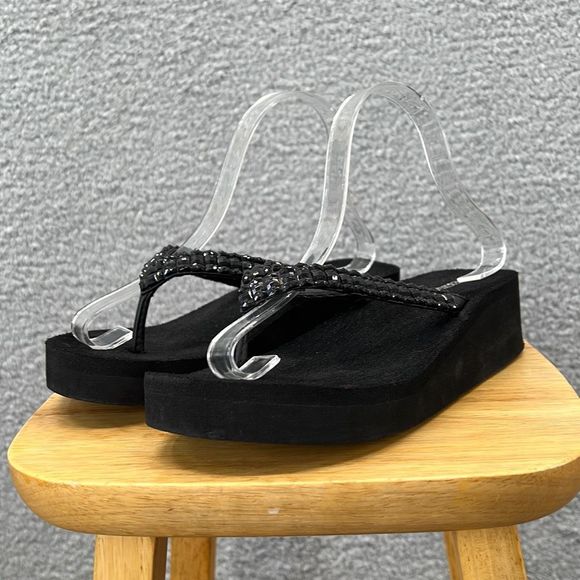 Joe Boxer Shoes Y2k Chunky Platform Sandals Flip Flops Slides 85